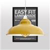 DC VOLTAGE Lampadario Moderno a Sospensione Paralume Giallo in Metallo 32cm Forma Curva Lampada da Soffitto a Sospensione Adatta per Soggiorno Cucina Corridoio Bar Ristorante