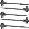 HASKYY 5x set di cricchetti per ponteggi chiave a cricchetto per ponteggi con scanalatura per dado ad alette 19/22 mm cricchetto a cricchetto reversibile destra/sinistra - doppia chiave a bussola 4 in