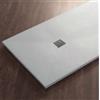 EXPOTRIO PIATTO DOCCIA STONE MARMORESINA EFFETTO PIETRA ARDESIA BIANCO RIDUCIBILE RIBASSATO CM 2,5 SLIM FLAT (cm. 70 x 120)
