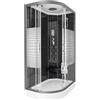 HOME DELUXE - doccia completa BLACK PEARL - dimensioni: 120 x 80 cm sinistra - inclusa doccia a pioggia, radio e accessoriI asta doccia doccia già pronta, doccia, asta doccia