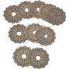 HAMPPLIES Kit 10 Pezzi Rondelle per Ferramenta Decorativa per Mobili in Stile Antico, Piastra Posteriore in Rame Anticato da 3,2 Cm, per Maniglie e Pomelli, Accessori per Restauro