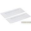 QUARKZMAN Griglia Aerazione, 2Pz 150 x 50mm Griglia D'aria Alluminio Rete Lega Alluminio con Vite, Griglia di Ventilazione Rettangolare Decorative per Armadio Porta (Argento)