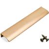 M4TEC M4TE Maniglie a Profilo per Armadietti da Cucina, Tiranti per Cassetti da Credenza, Maniglie Nascoste per Camera Da Letto Ottone Spazzolato. Serie VD3: 256 mm