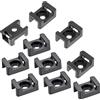 Helonge Supporto per fascette fermacavi, 100 pezzi, base per fascette con cerniera, foro per vite da 5 mm (M5), 23 x 16 x 9 mm (lunghezza x larghezza x altezza) mm, supporto per fissare la fascetta