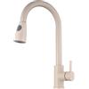 Generico Rubinetto da Cucina Miscelatore Cucina Lavello con Doccetta Estraibile Color Avena Rubinetti Girevoli in Acciaio Inox - Color Avena