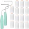 CAAGGMM Rullo per Pittura, 17 Pezzi Rullo di Vernice Set, 5,7 cm Piccolo Rotolo di Pittura da Parete, Rullini Ricambio, mini Roller Paint Set, Rullo per Pittura in Schiuma, per Mobili da Parete e Soffitto