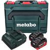 Metabo Set di 2 batterie Li-Power 18 V 8,0 Ah CAS agli ioni di litio (685131590) + caricatore ASC 145 + metaBOX