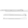 Amig - Set di 2 guide scorrevoli metalliche con ruote | binari per cassetti di mobili, cassettiere o armadietti | acciaio | colore bianco | resistenza di carico: 18 kg/coppia, dimensioni: 600 mm