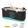 Yhsioaklo Vasca da bagno portatile, vasca da bagno pieghevole, 110 x 60 x 50 cm, vasca idromassaggio, vasca da bagno separata, ideale per box doccia