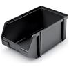 IMJ-Global Set di 6 Contenitori a Bocca di Lupo | 10,8x16,2x7,5 cm | Sovrapponibili | Nero | in Plastica