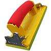 Tooloflife Porta carta vetrata manuale in lega di alluminio, impugnatura morbida, clip di sicurezza, spugna extra morbida, ideale per cartongesso, legno, metallo