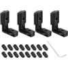 PATIKIL 4040 Serie Connettore A L Angolo Interno In Alluminio, 4Pezzi Connettore A L Angolo Interno Con Vite/Chiave Per Profili A Scanalatura T/V Da 8mm Accessori, Nero