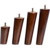 tow000ack 4 Pz Gambe per Mobili in Legno,Piedini di Ricambio per Divano,Piedi per Tavolo,Gamba in Legno Massello Conico,per Mobili,TV Cabinet,Poltrona,Armadi e Tavolini,con Bulloni M6 (40cm(15.7in),Tilt)