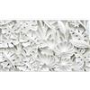murando Carta da parati Floreale 3D Effetto 500x280 cm Fotomurali in TNT Murale alla moda Decorazione da Muro XXL Poster Gigante Design Carta per pareti Natura bianco Foglie come dipinto f-B-0038-a-b