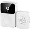 Fafeicy Videocamera per Campanello X9 Smart Remote Campanello Visivo Intelligente con Cambio di Voce HD Night Vision Auto Capture Cloud Storage
