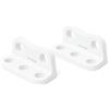 ANDROMEDAGIE® | COPPIA STAFFE MONTAGGIO VERTICALE BASCULANTI - BIANCO | Per motori TOPP C15 C20 C60 | Reversibili SX/DX | PVC 43x20x17 mm | Codice 3A3211