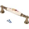 Tomotato Maniglie per Mobili, Maniglie in Ceramica Vintage Maniglie per Cassetti Decorativi Maniglie per Porte in Bronzo Ceramico Fiore per Cassetto dell'Armadio(1#)