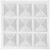 Armar Trading LTD Pannello per soffitto sospeso 595 mm x 595 mm / 23,5 x 23,5 griglia quadrata diffusore griglia di ventilazione RS