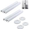 TAPT Copritubo Termosifone Rosette, 8 Pezzi Copri Termosifone Coperture e Collari per Tubi Del Radiatore, Morsetti per Manicotto Foro 15 mm Diametro Tubi di Riscaldamento (Bianco)