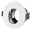 V-TAC Portafaretto LED da Incasso GU10 Rotondo Orientabile con Foro Ovale Colore Bianco con Interno Cromato