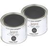 bianco Shabby CHALK PAINT Grigio Antracite Pittura Shabby Chic Vintage per Mobili e Pareti EXTRA OPACO (2 x 500 ml)