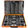 GrecoShop Kit set maschi e filiere 110 pz in acciaio al tungsteno M2-M18 ***** Attualmente disponibile solo con VALIGETTA in PLASTICA *****