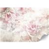 LUMASOUL Carta da Parati 200x140 cm - Carta da Parati Camera da Letto Fiori - Panelli da Parete Moderne - Panelli Murali di Alta Qualità Facili da installare - Rosa-beige