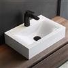 Mai & Mai Lavabo da Appoggio 45x30.5x10.5cm, Lavabo Bagno Sospeso Lavandino Bagno da Appoggio in Ceramica Brüssel118C