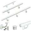 Parpyon® Corrimano per scale interne Tubo passamano metallo Prodotto 100% Italiano Fissaggio a parete Kit montaggio FACILE fai da te scala e balaustra