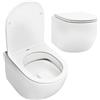 LIFEZEAL Water Sospeso, Sanitari a Muro, Incasso WC, Toilette, con Copriwater a Chiusura Rallentata, Sedile, Kit di Montaggio, Sistema di Doppio Scarico, Risparmio di Acqua, Pulizia Facile, Ceramica