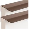 JIALUO0318 Invisibile Maniglie Lega di Alluminio Nascoste per Armadio Maniglie per Mobili Maniglia Cucina Maniglione per Porta Pomolo per Mobile 2 Pezzi (Marrone,Length 600mm)