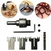 HEITIGN Set di Creatori di Anelli in Legno Spesso, Trapano Ad Anello in Acciaio Rapido, Punta per Trapano Con Perline in Acciaio, Utensili Domestici DIY