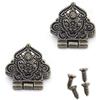 SPORTARC 10Pcs cerniere decorative antiche scatola di legno mobili porta hardware 53x28mm