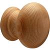 Gedotec 10 pezzi pomelli per mobili in legno di pino | Ø 34 mm | JENNIFER | Maniglie per mobili con inserto filettato | Pomelli per armadi e per porte per armadi, cassettiere e mobili | Pomello e