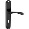 domino Maniglia per porta 72 manopole BB-Buntbart Set maniglia per porta della camera, porta dell'ufficio, della cantina e della porta interna, set di maniglie per porta in alluminio nero ROMANA BLACK