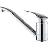 QIYOU Rubinetto miscelatore per lavello in ottone moderno con bocca girevole per acqua fredda e calda, monocomando