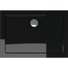 doporro Piatto Doccia 75x100 cm Rettangolare in Acrilico Rinforzato Nero, Altezza 4 cm Ultrasottile, con Piletta di Scarico Cromata Inclusa （AL01) - Faro2
