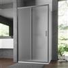 Parama Box Doccia Angolare 100x70 cm Parete Fissa e Porta Scorrevole Reversibile Vetro Temperato Opaco 6mm Profili Cromati Altezza 198 cm Modello Tahiti