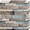 Selling Depot Carta da parati adesiva 3D multicolore effetto legno naturale - Set 10 fogli (70x70cm, 4.9mq) autoadesiva, impermeabile, fonoassorbente - cucina, bagno, camera, pareti fai da te