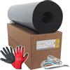 Scorprotect Armacell Armaflex - Piastre in caucciù originali AF autoadesive + guanti rossi + cordino Scorprotect (nero, spessore isolante 10 mm, 1000 x 10000 mm)