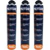 NA92 POLYFOAM Schiuma Poliuretanica Universale per Sigillare Incollare Riempire Isolare Coibentare Insonorizzare 750ML NA92 PRO (3, Per Pistola)