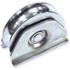 PEBSHOP RUOTA PER CANCELLI SUPPORTO APERTO GOLA U (Ø 100 mm. sp. 22 mm. piastra 42x105 mm.)