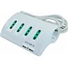 A tempo di saldi Presa Multipla 5 Posti Multipresa da Scrivania Interruttore Ciabatta 2 Prese USB