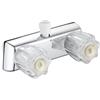 hansengroe Rubinetto doccia per camper, bagno, 10,2 cm, valvola deviatore di ricambio con due manopole doccia in acrilico, per esterni (cromato)