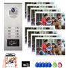 ANJIELO SMART Videocitofono cablato per appartamenti, campanello HD 1080P, monitor da 7 pollici, videocitofono intelligente con telecamera e sistema di citofonia per multifamiliari (8 Famiglia)