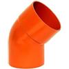 Generico Curva 45° in pvc - Colore Arancio - Diametro 100