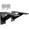 XLHWJCP 2 Pezzi Staffe per Mensole Pesanti,Carico Massimo 500kg,Supporto a Parete Scaffale,Reggimensole da Muro,Squadrette Angolari, per Cucine Bagni Garage Decorazione Murale (20cm/7.8in)