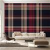 Generico Fotomurali Carta da Parati Tartan, Carta da Parati Camera da Letto Quadri Quadretti Buffalo Soggiorno Decorazioni Parete Tessuto Non Tessuto 200x140 W&51
