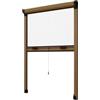 CILVANI SRL CILVANI ZANZARIERA A RULLO FRIZIONATA CON APERTURA VERTICALE COLORE BIANCO MARRONE BRONZO (BRONZO, 120X170)