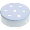 AMARCORDS - Kit Rosone 7 fori per Lampadario in metallo, coprifili per lampada completo di accessori fermacavo viti e staffa da soffitto. Diametro 100mm altezza 35mm colore BIANCO